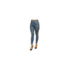 Legging bleu effet jean délavé imprimé léopard 